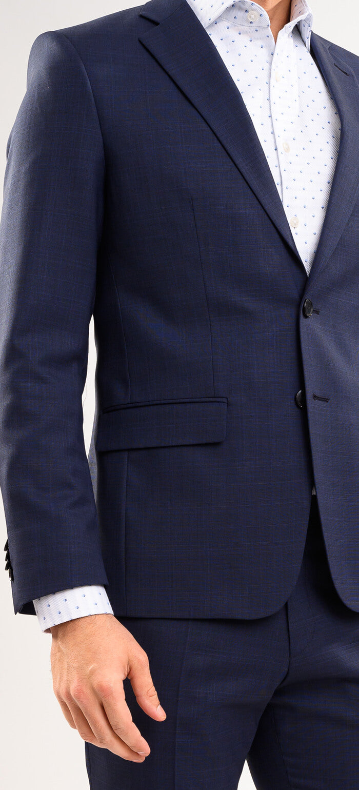 Navy Blue Slim Fit Suit - XL Size