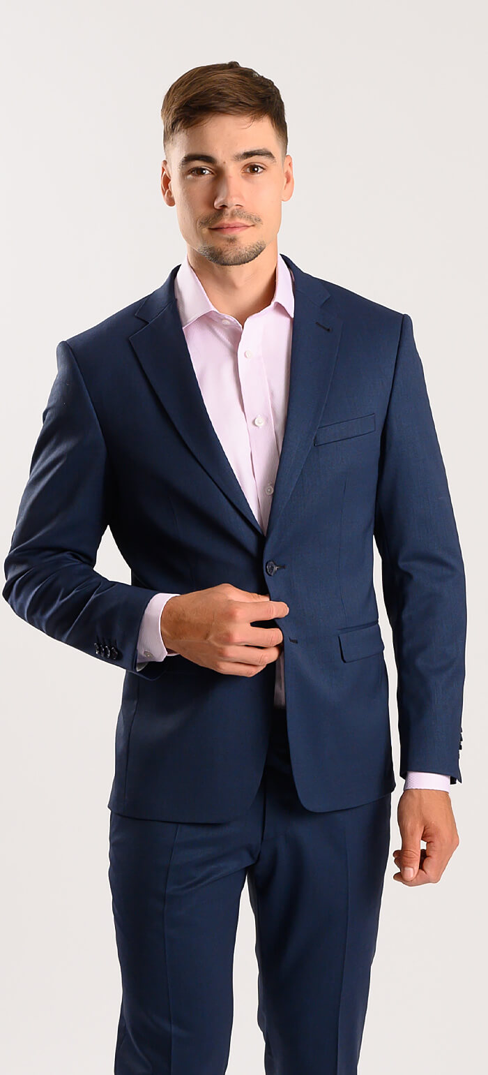 Navy Blue Slim Fit Suit - XL Size