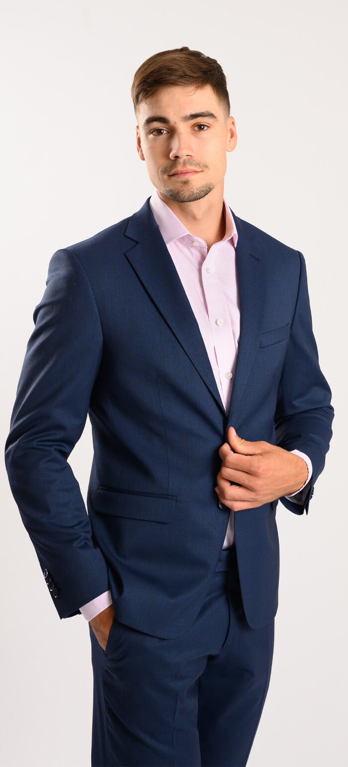 Navy Blue Slim Fit Suit - XL Size