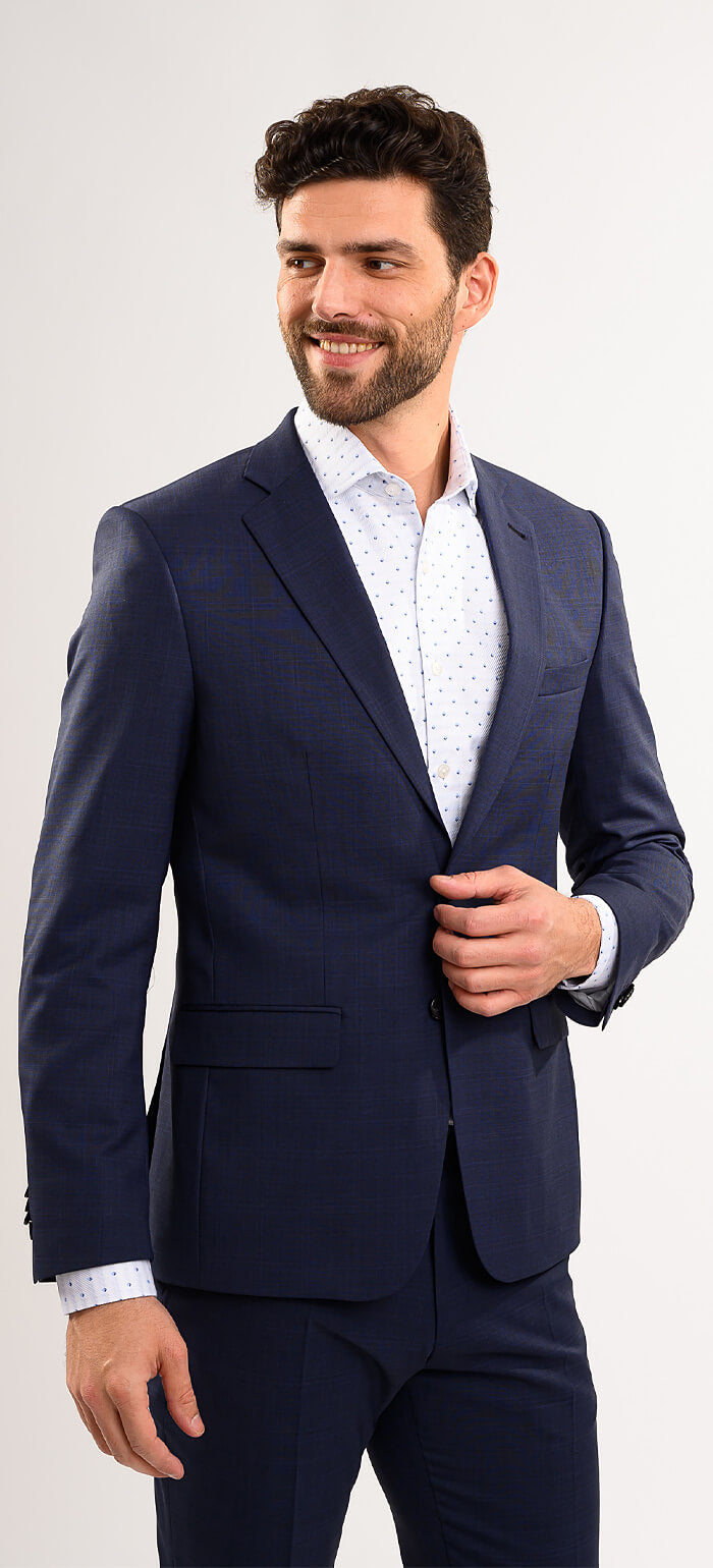 Navy Blue Slim Fit Suit - XL Size
