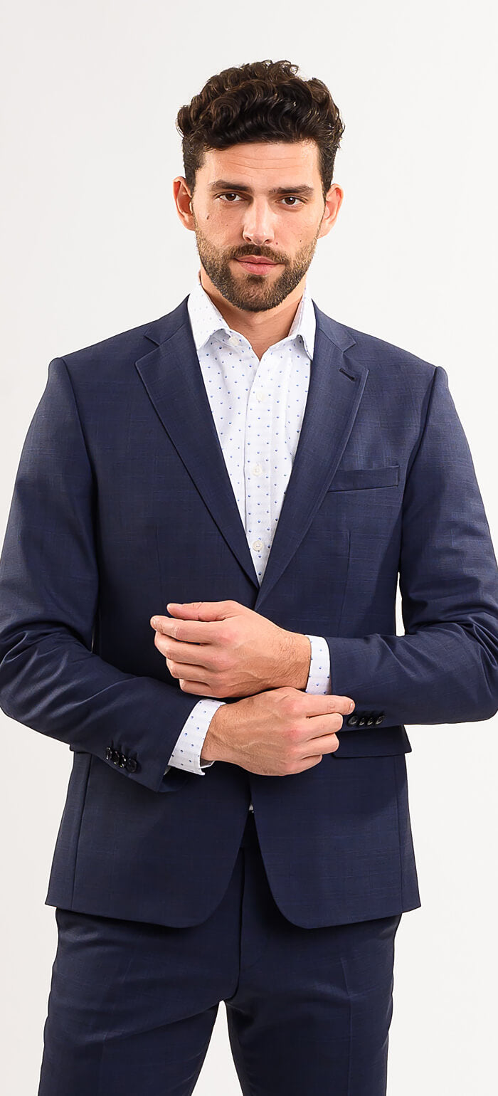 Navy Blue Slim Fit Suit - XL Size