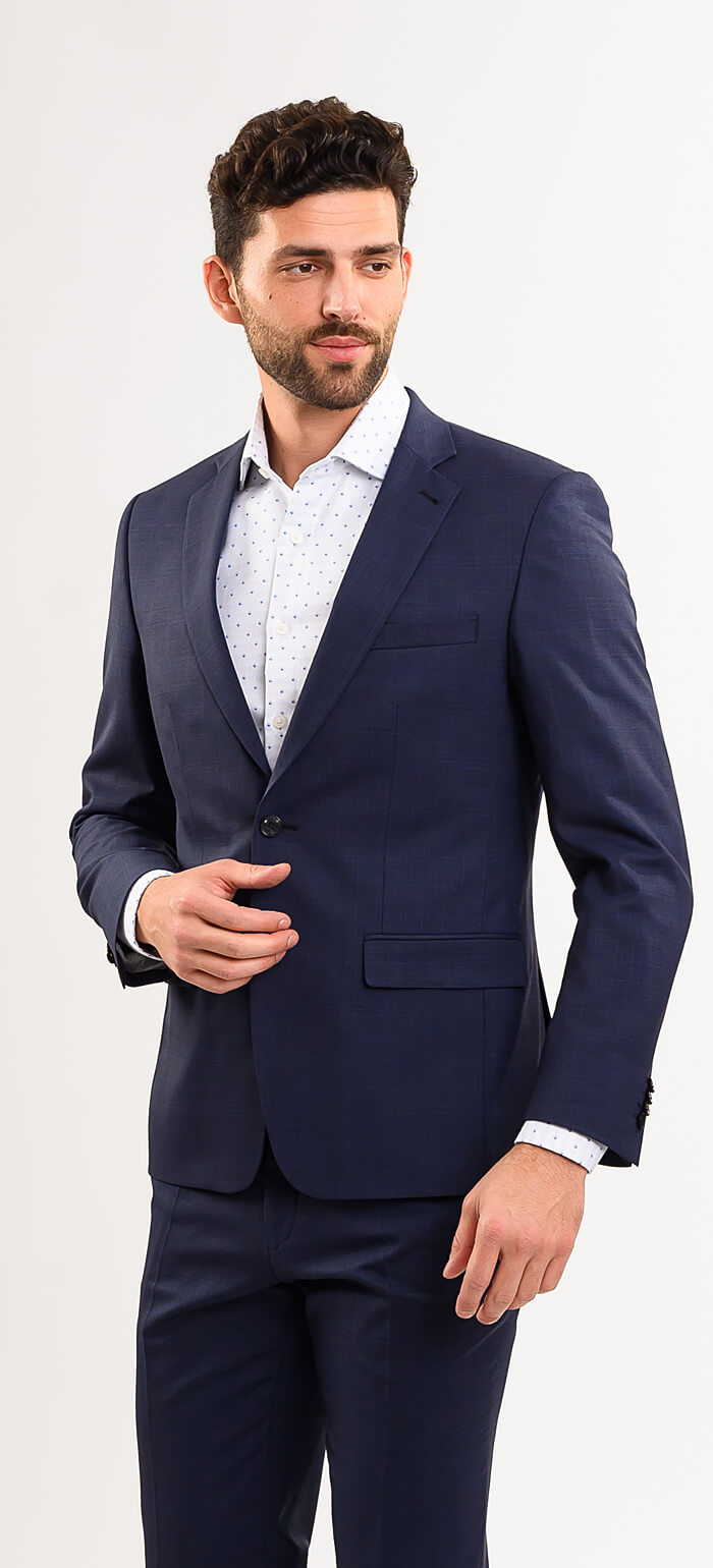 Navy Blue Slim Fit Suit - XL Size