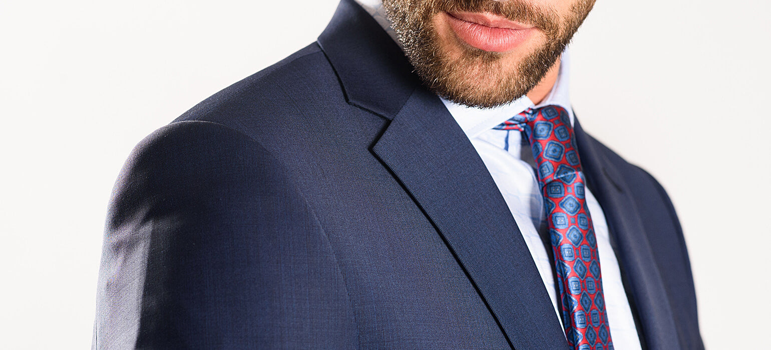 Navy blue slim fit suit XL