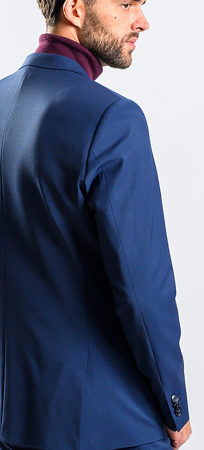 Navy blue slim fit suit