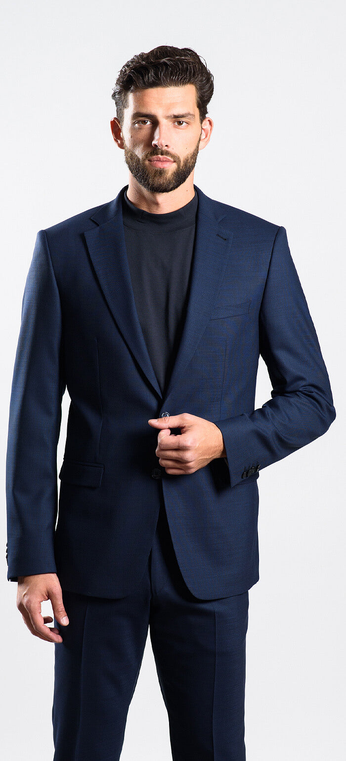 Navy blue slim fit suit