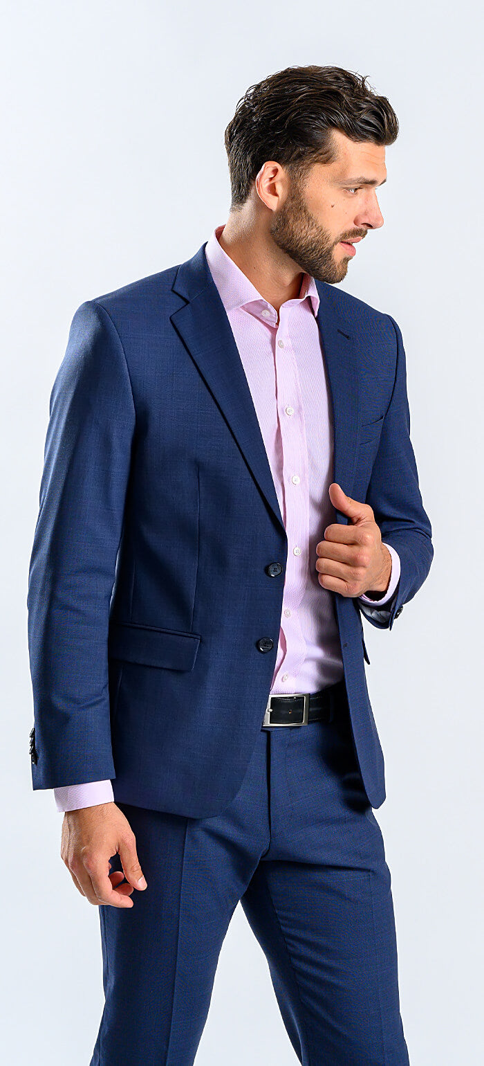 Navy blue slim fit suit