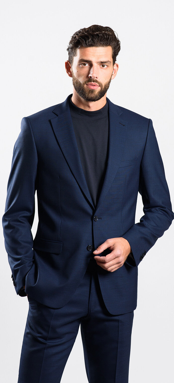 Navy blue slim fit suit