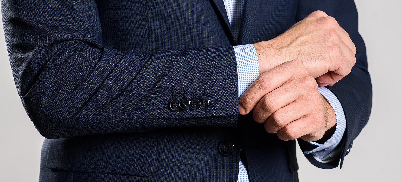 Navy blue slim fit suit