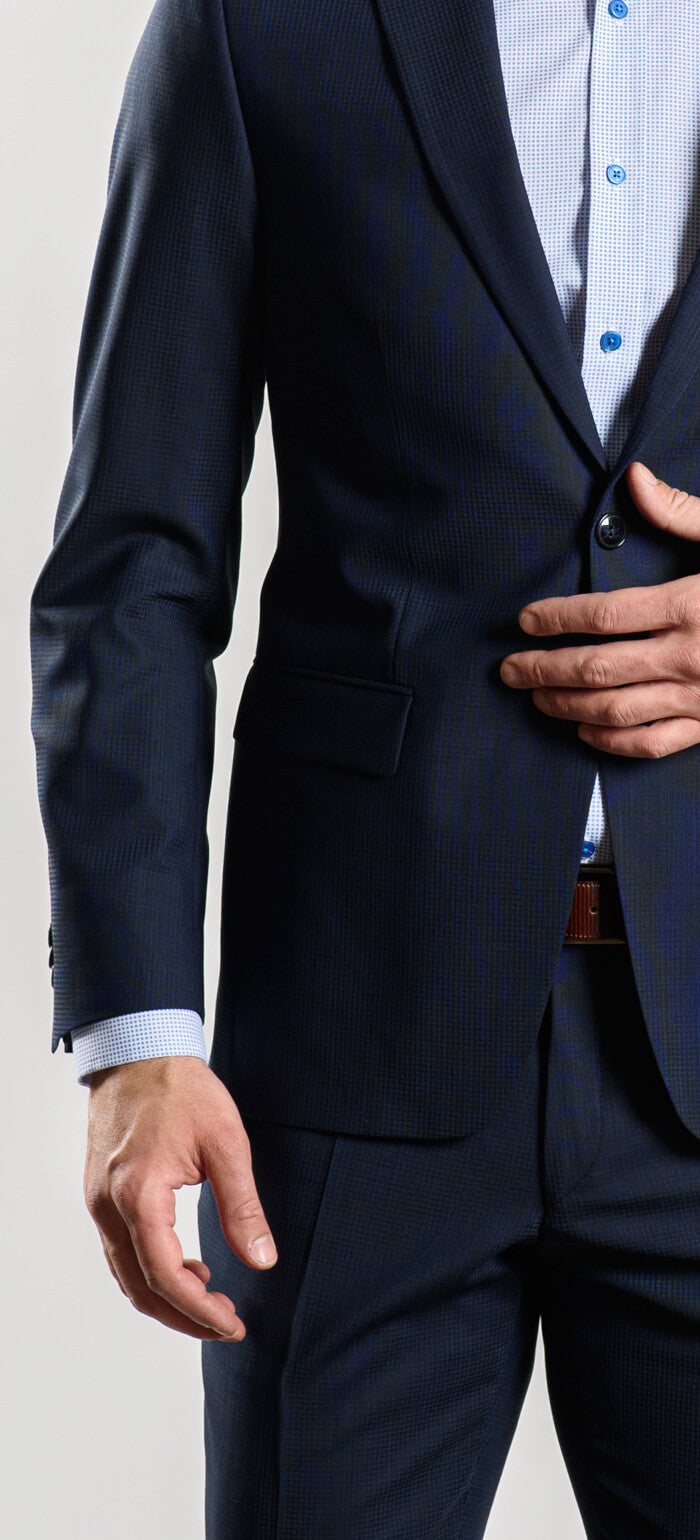 Navy blue slim fit suit