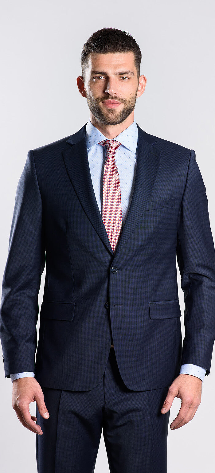 Navy blue slim fit suit