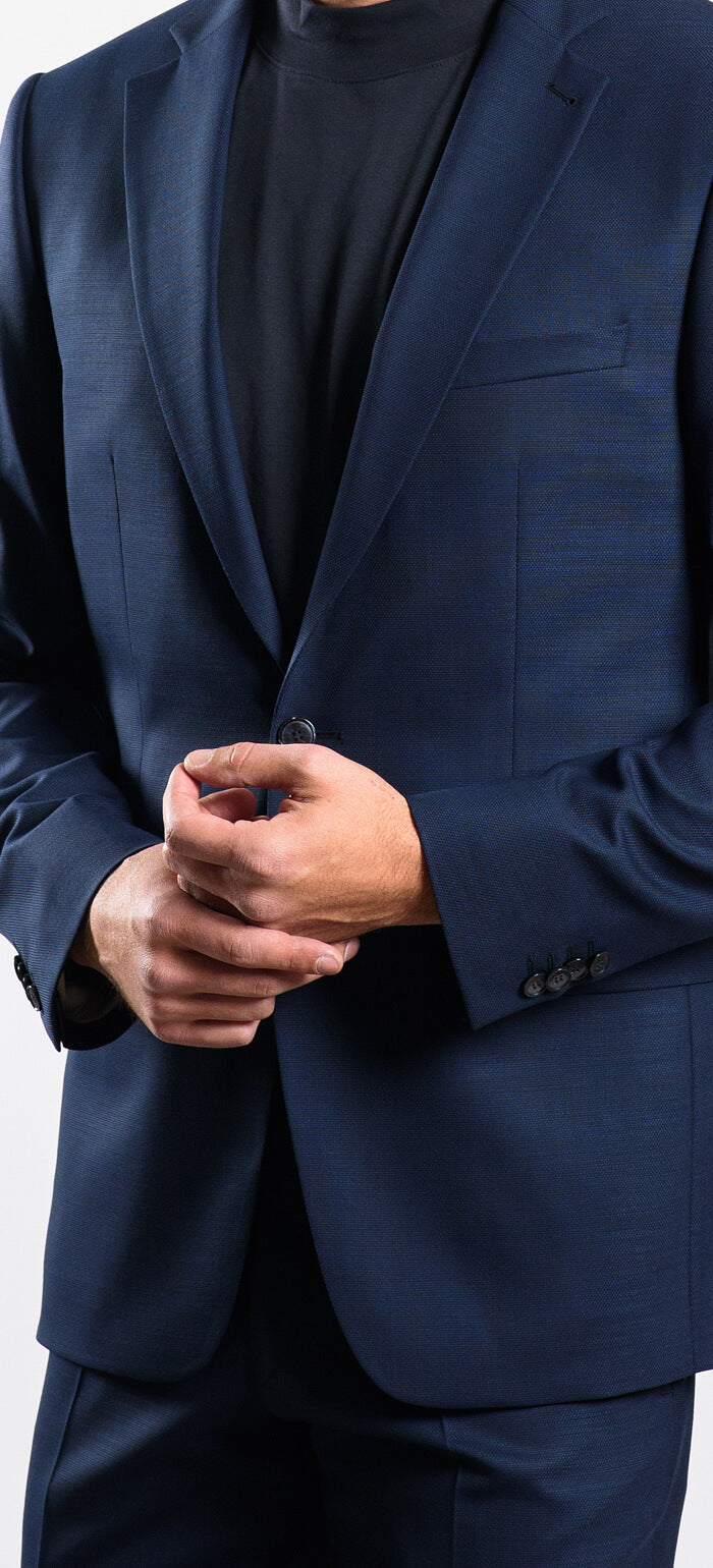 Navy blue slim fit suit