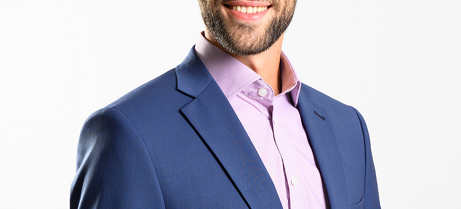 Navy blue slim fit suit