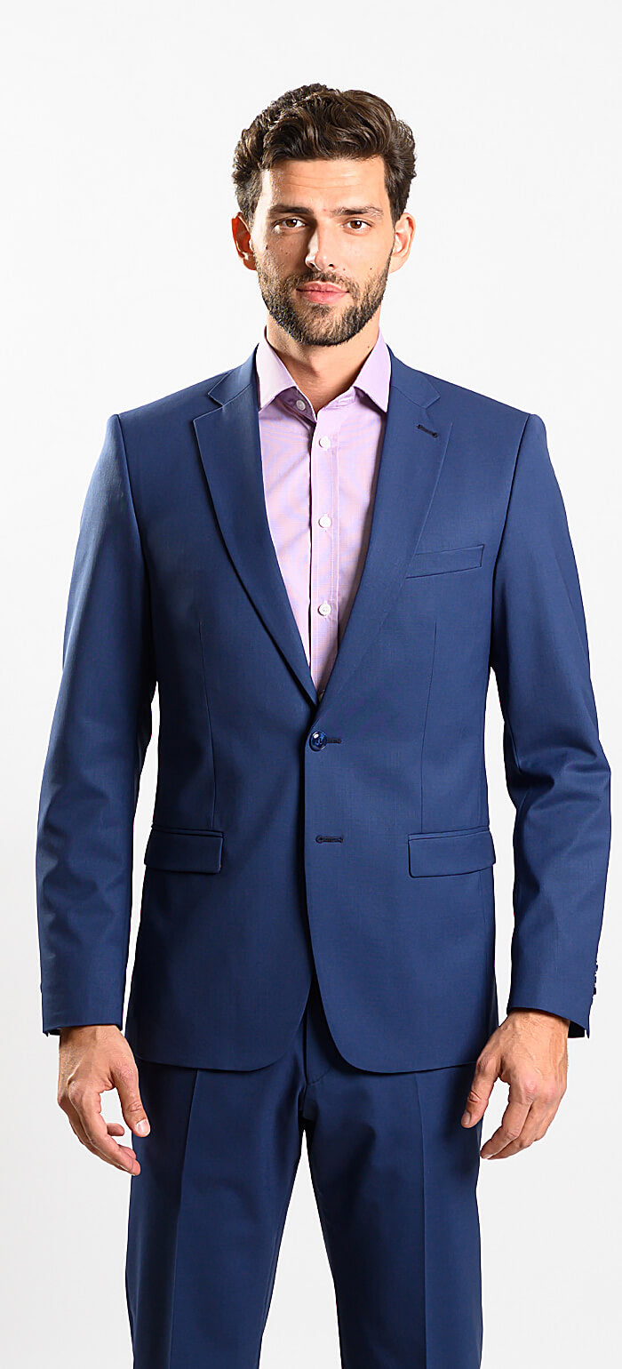 Navy blue slim fit suit