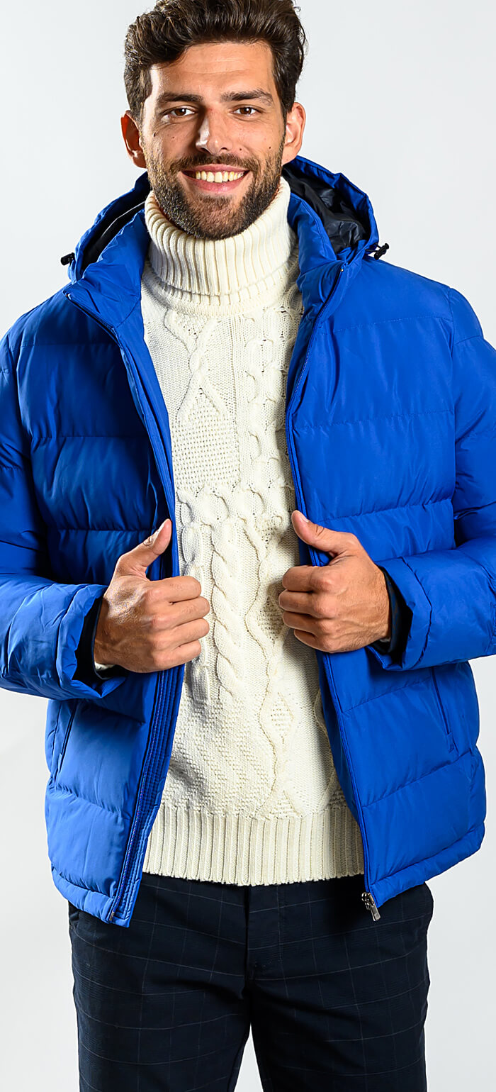 Distinctive blue winter jacket