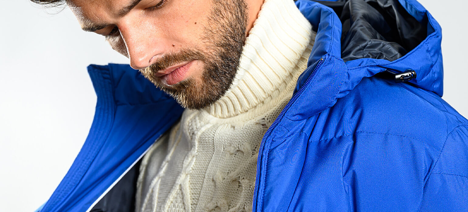 Distinctive blue winter jacket