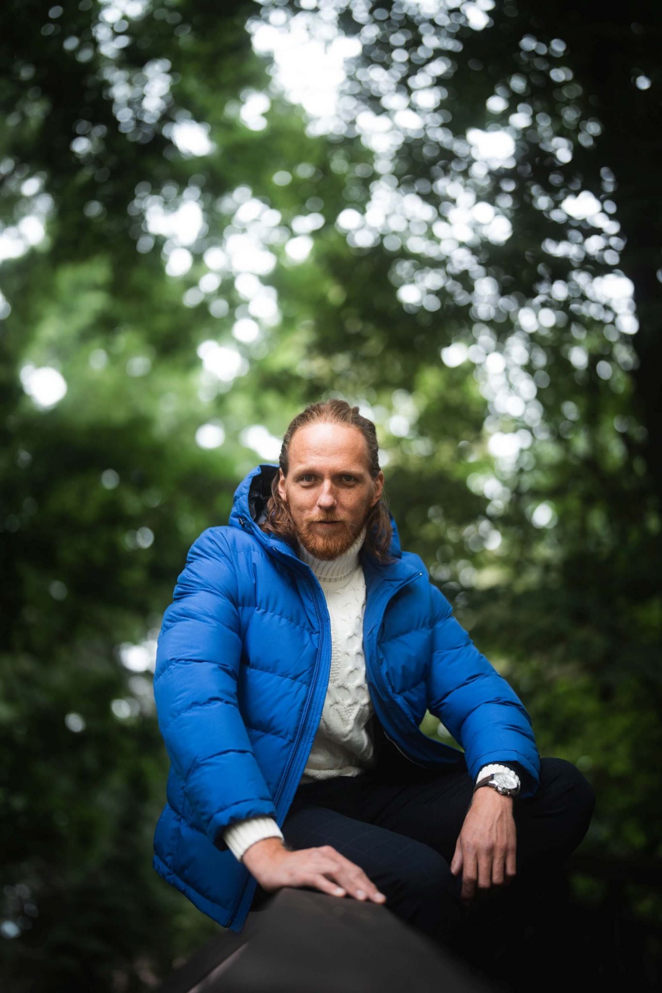 Distinctive blue winter jacket