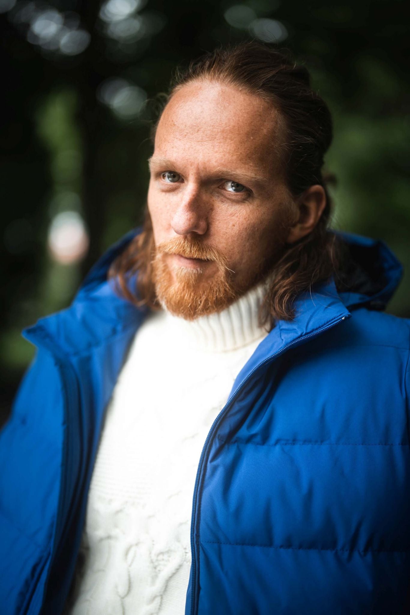 Distinctive blue winter jacket