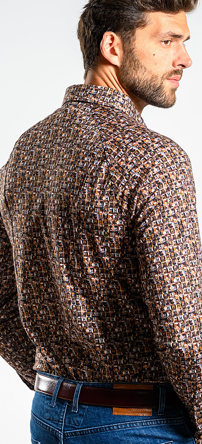 Distinctive stretch Extra Slim Fit shirt with anti-wrinkle finish