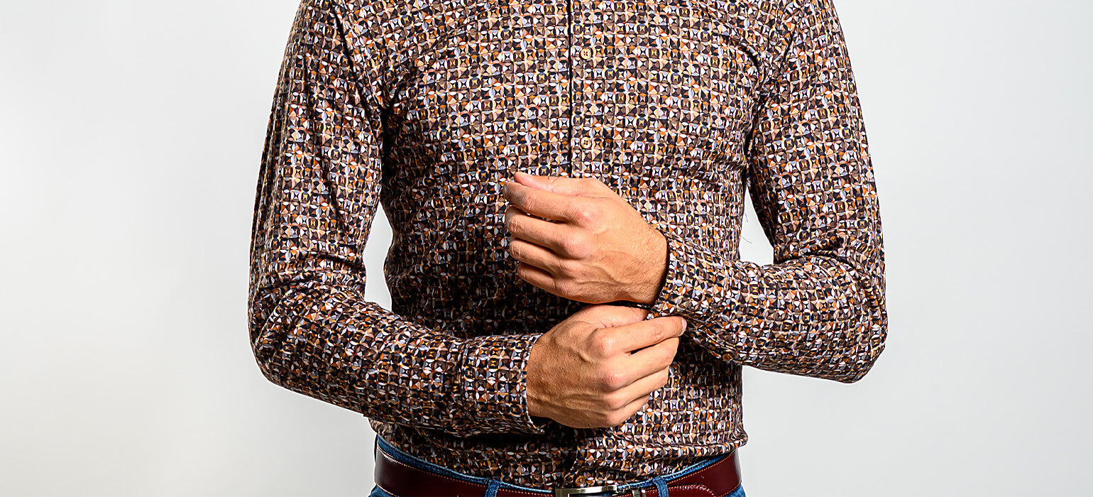 Distinctive stretch Extra Slim Fit shirt with anti-wrinkle finish