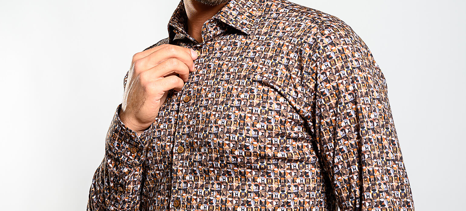 Distinctive stretch Extra Slim Fit shirt with anti-wrinkle finish