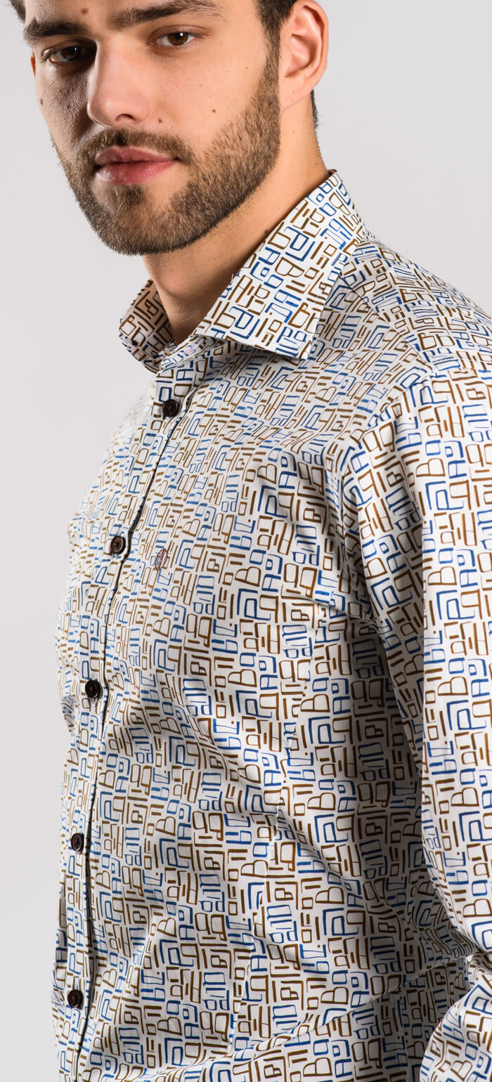 Distinctive casual Slim Fit shirt