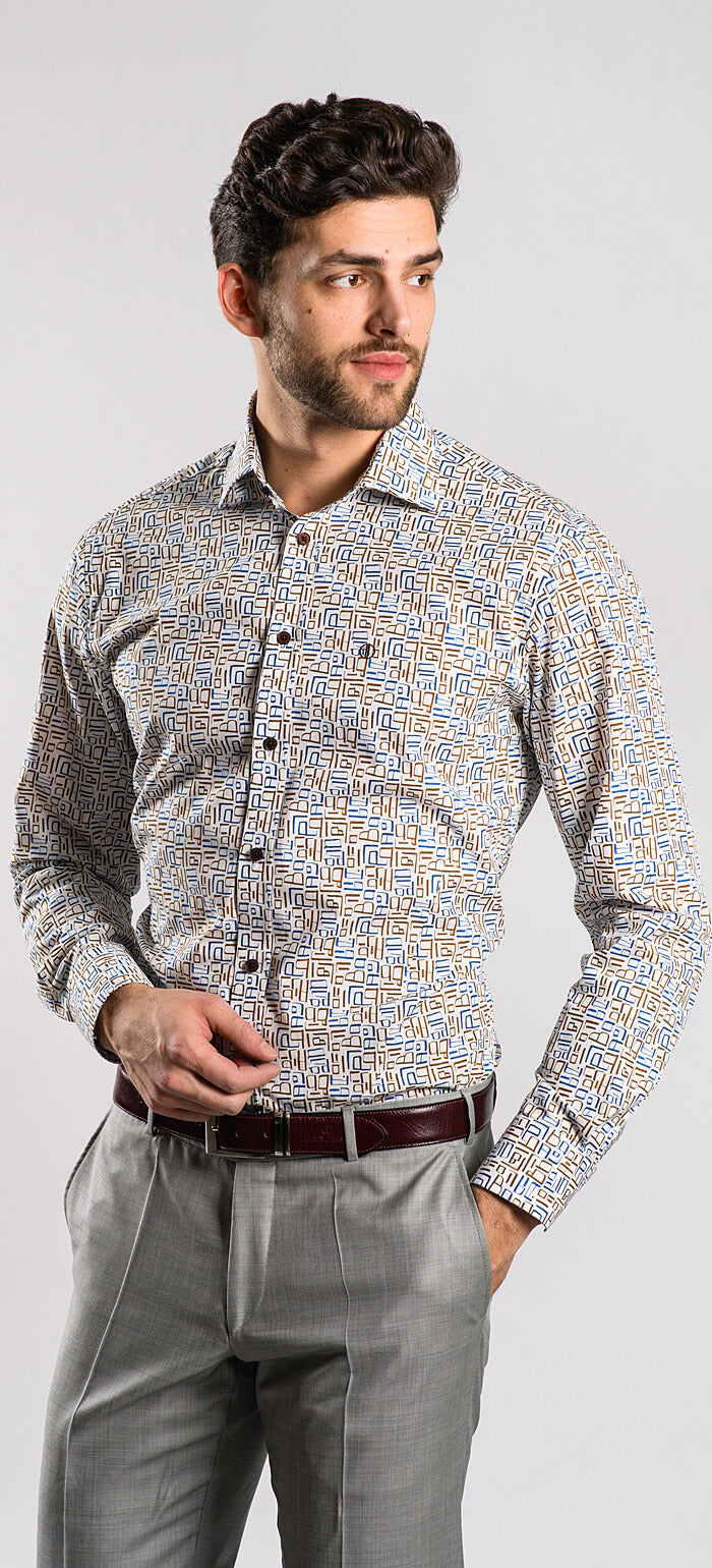Distinctive casual Slim Fit shirt