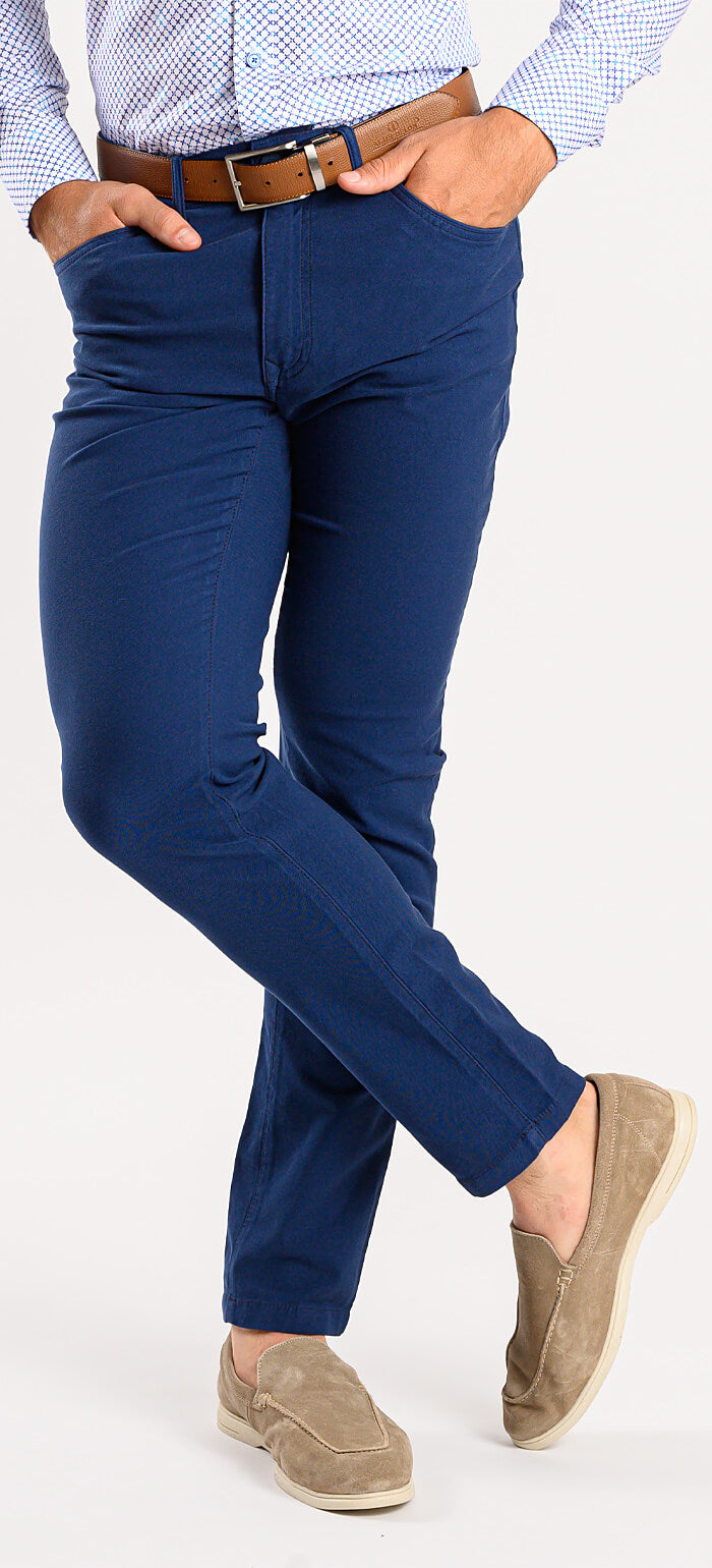 Bold blue casual pants