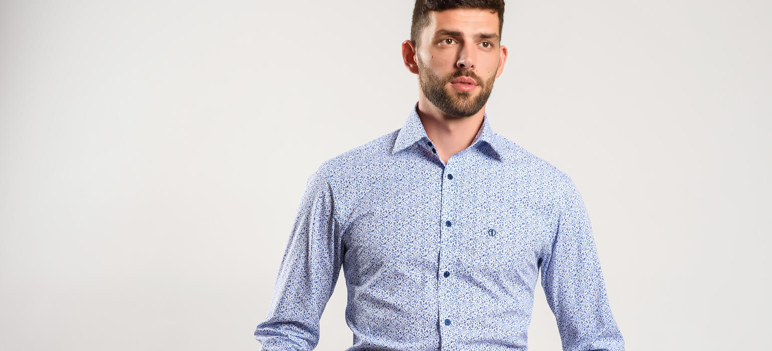 Patterned Extra Slim Fit Basic Shirt