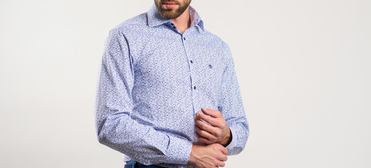 Patterned Extra Slim Fit Basic Shirt