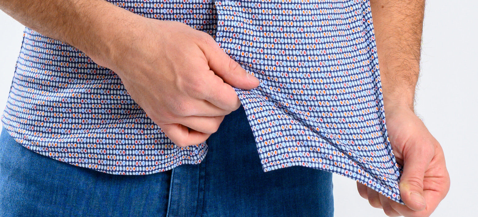 Patterned Stretch Extra Slim Fit Short Sleeve Shirt