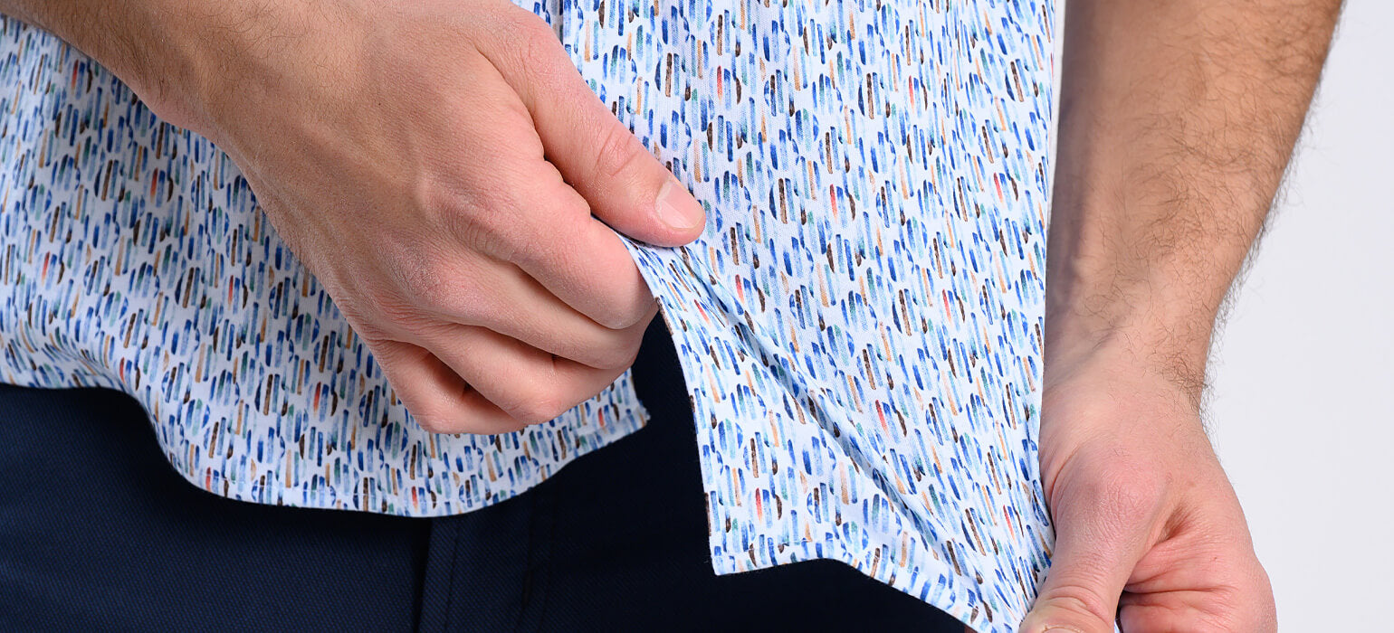 Patterned Stretch Extra Slim Fit Short Sleeve Shirt