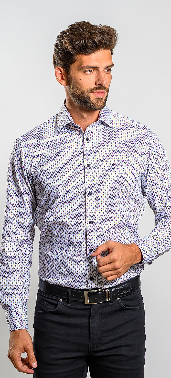 Patterned Casual Extra Slim Fit Shirt