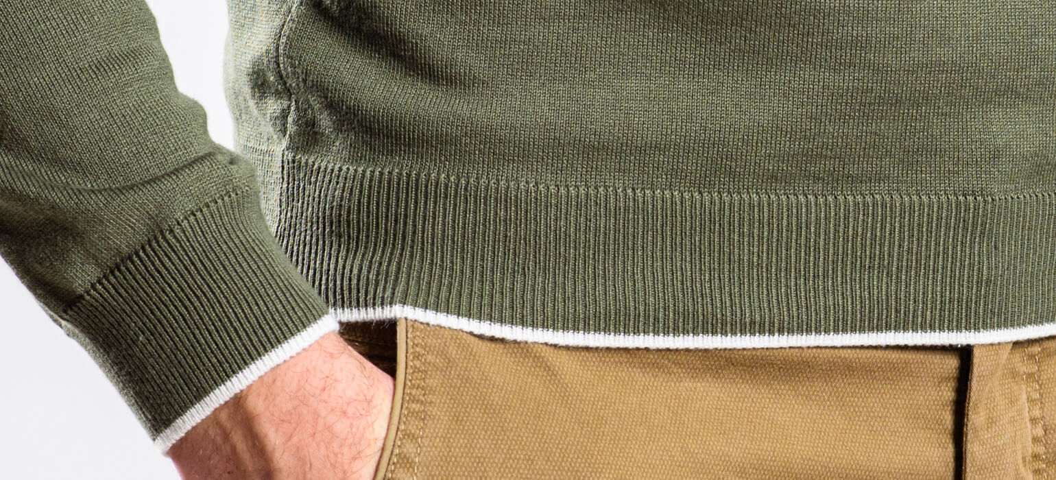 Green cotton sweater