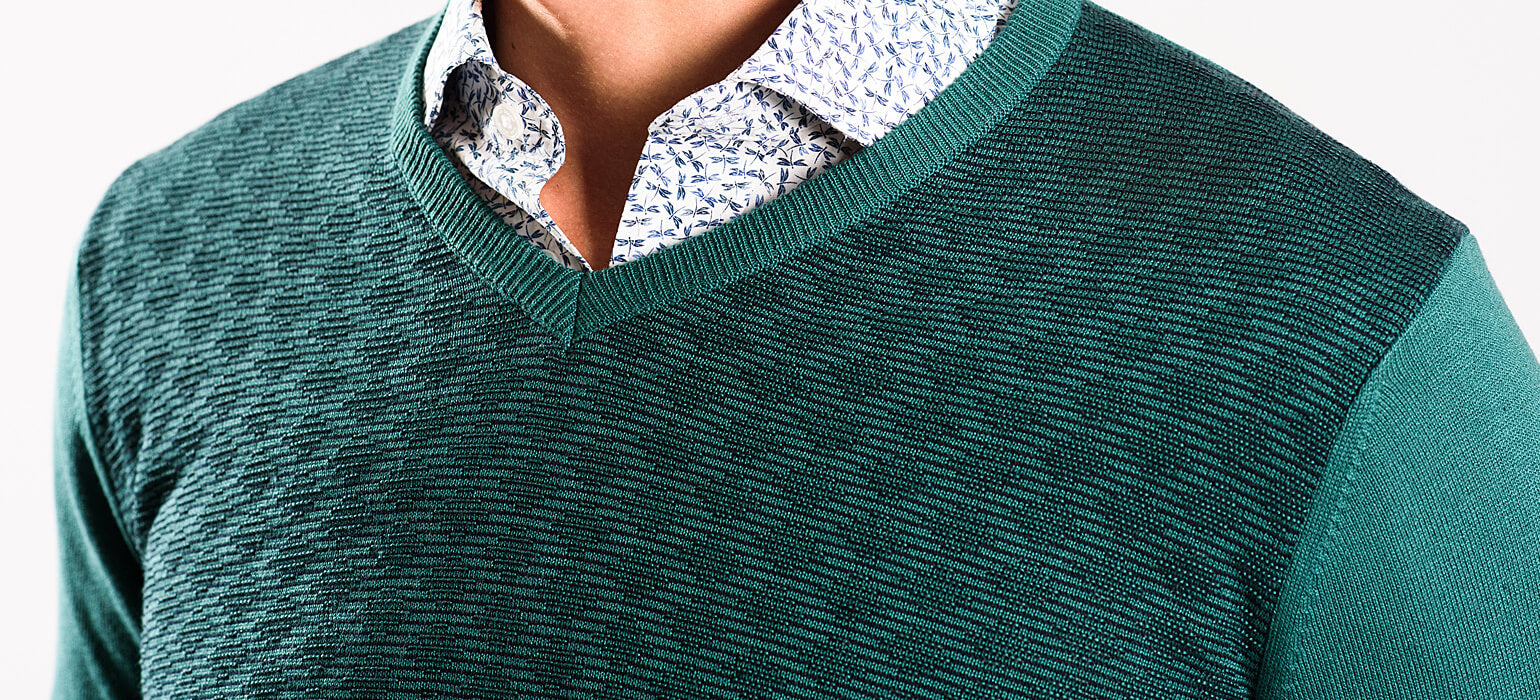 Green cotton sweater