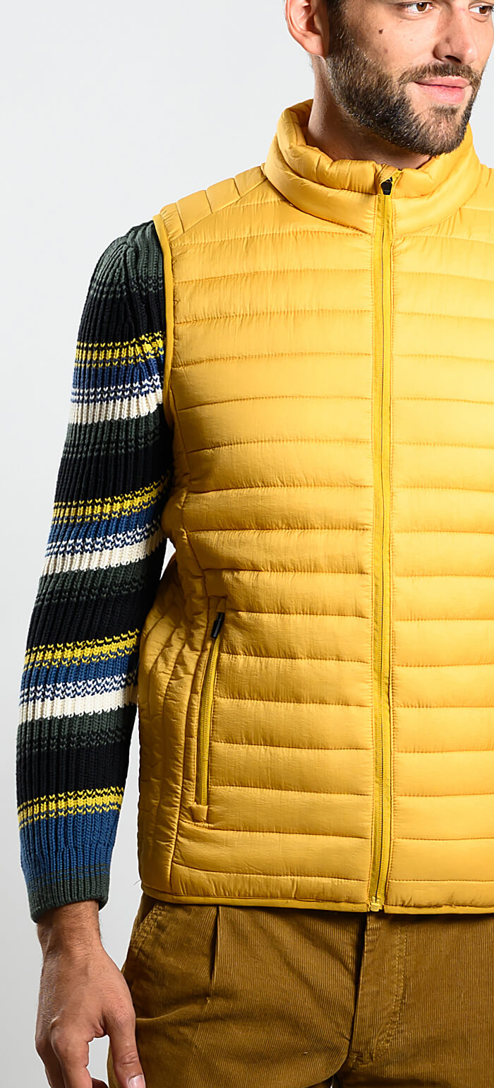Yellow quilted vest