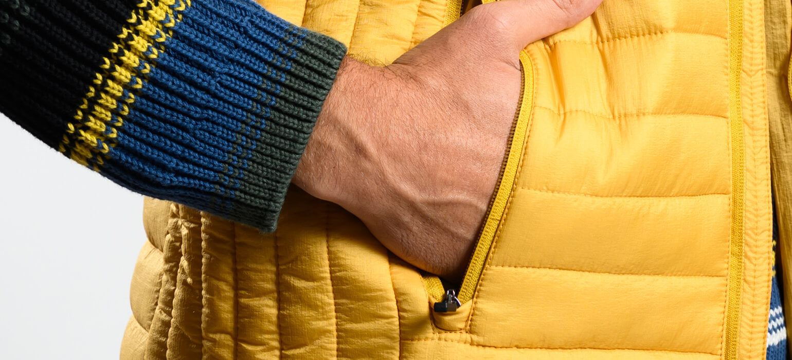 Yellow quilted vest