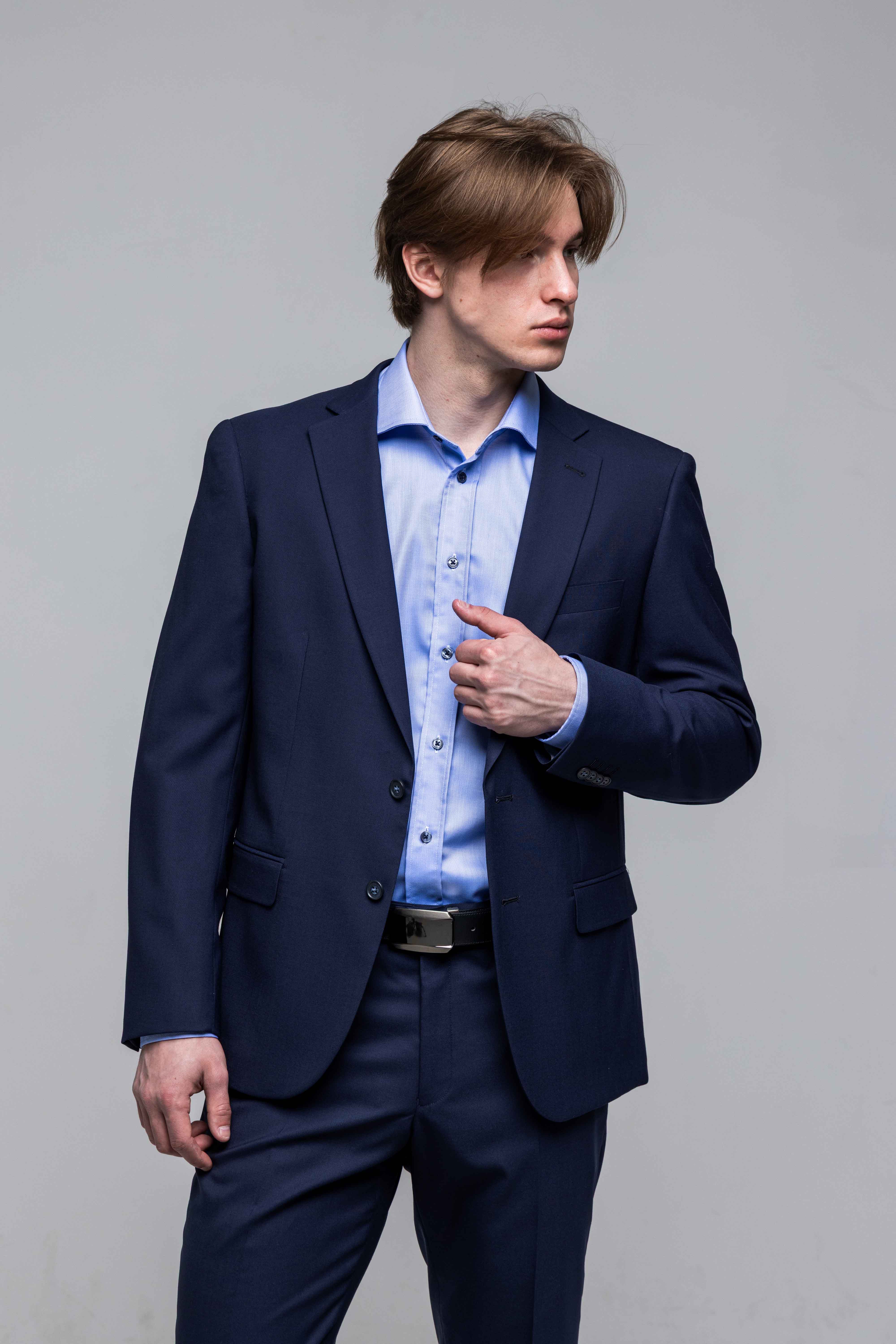 Modré oblekové sako – Basic