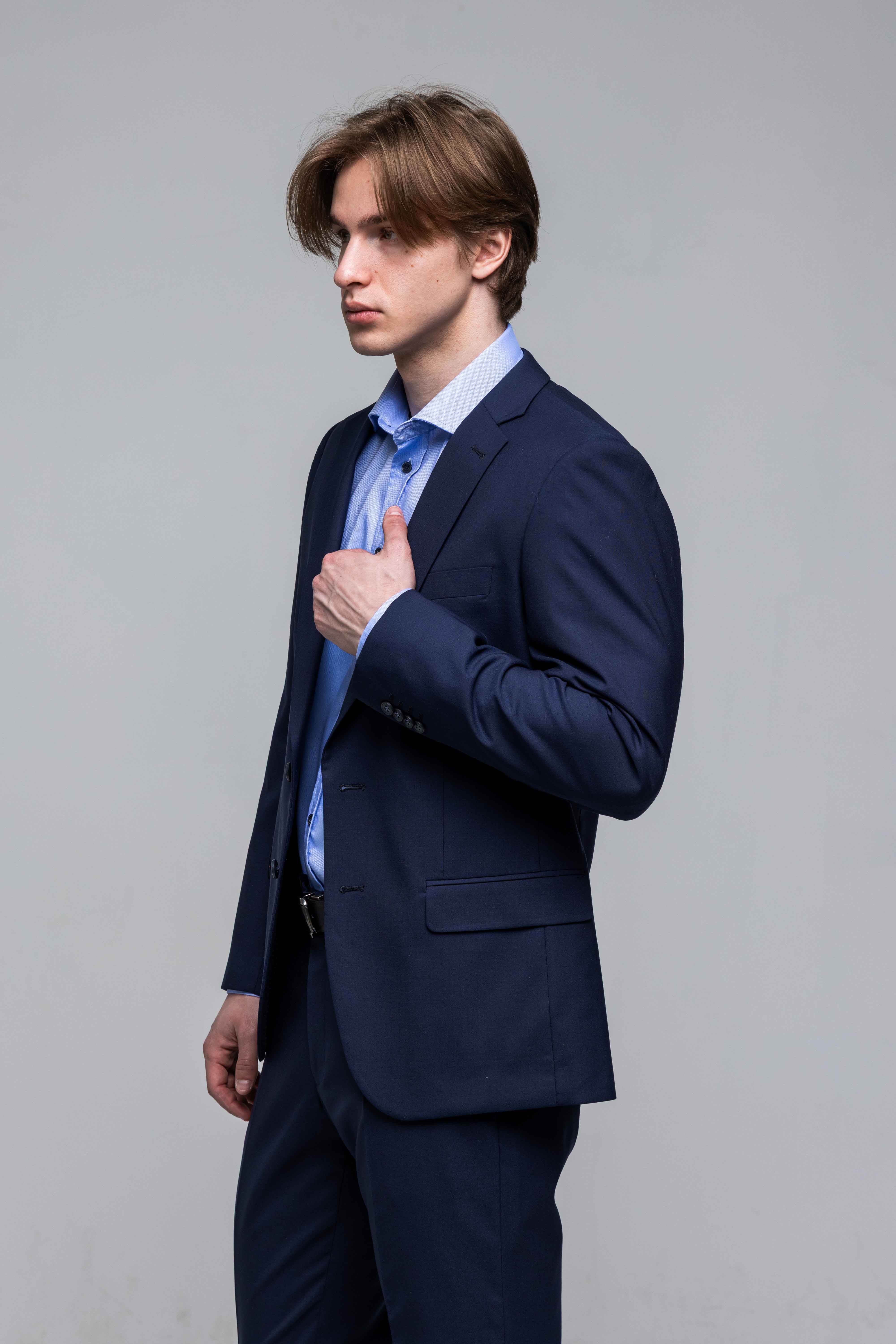 Modré oblekové sako – Basic