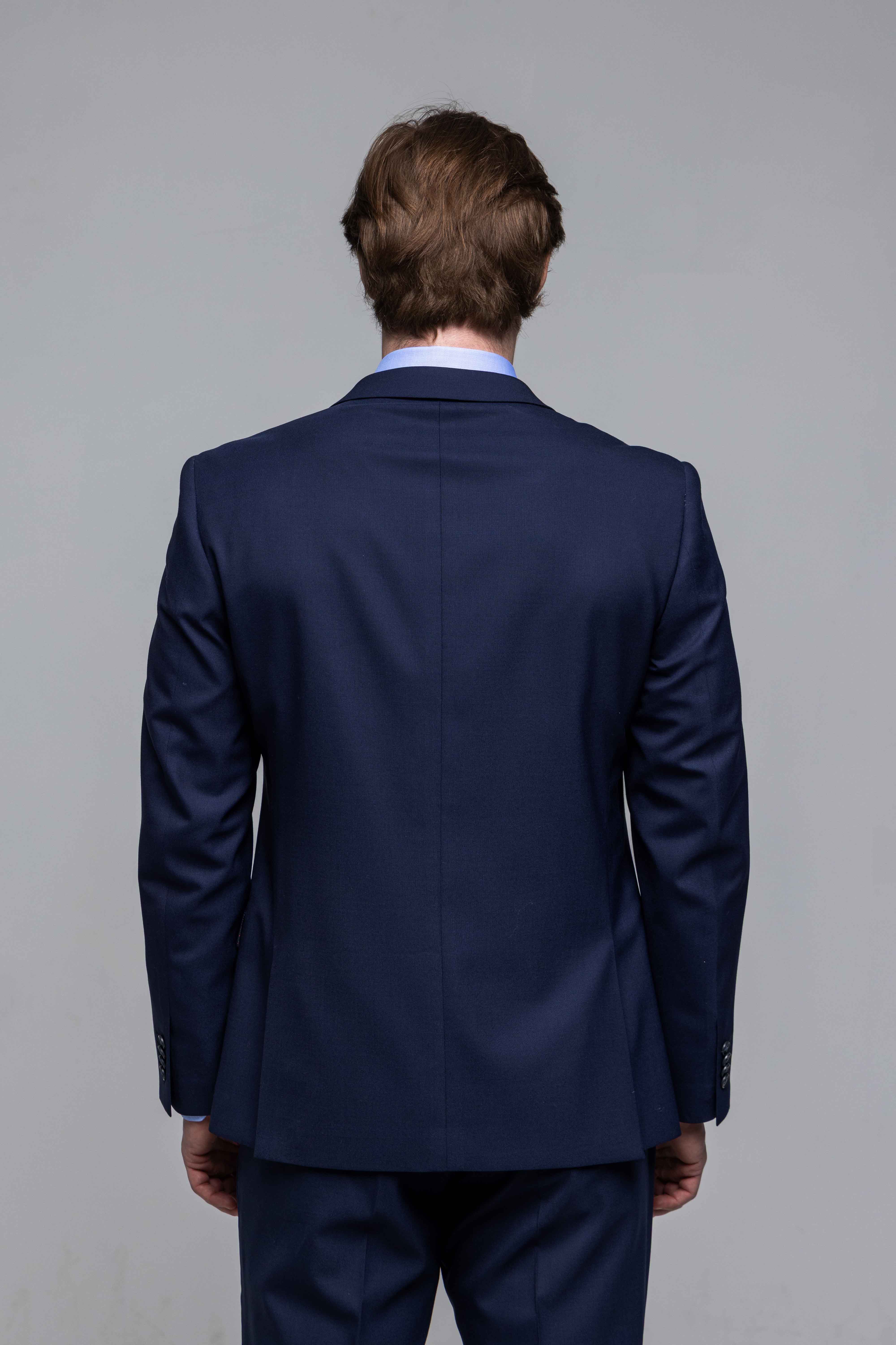 Modré oblekové sako – Basic