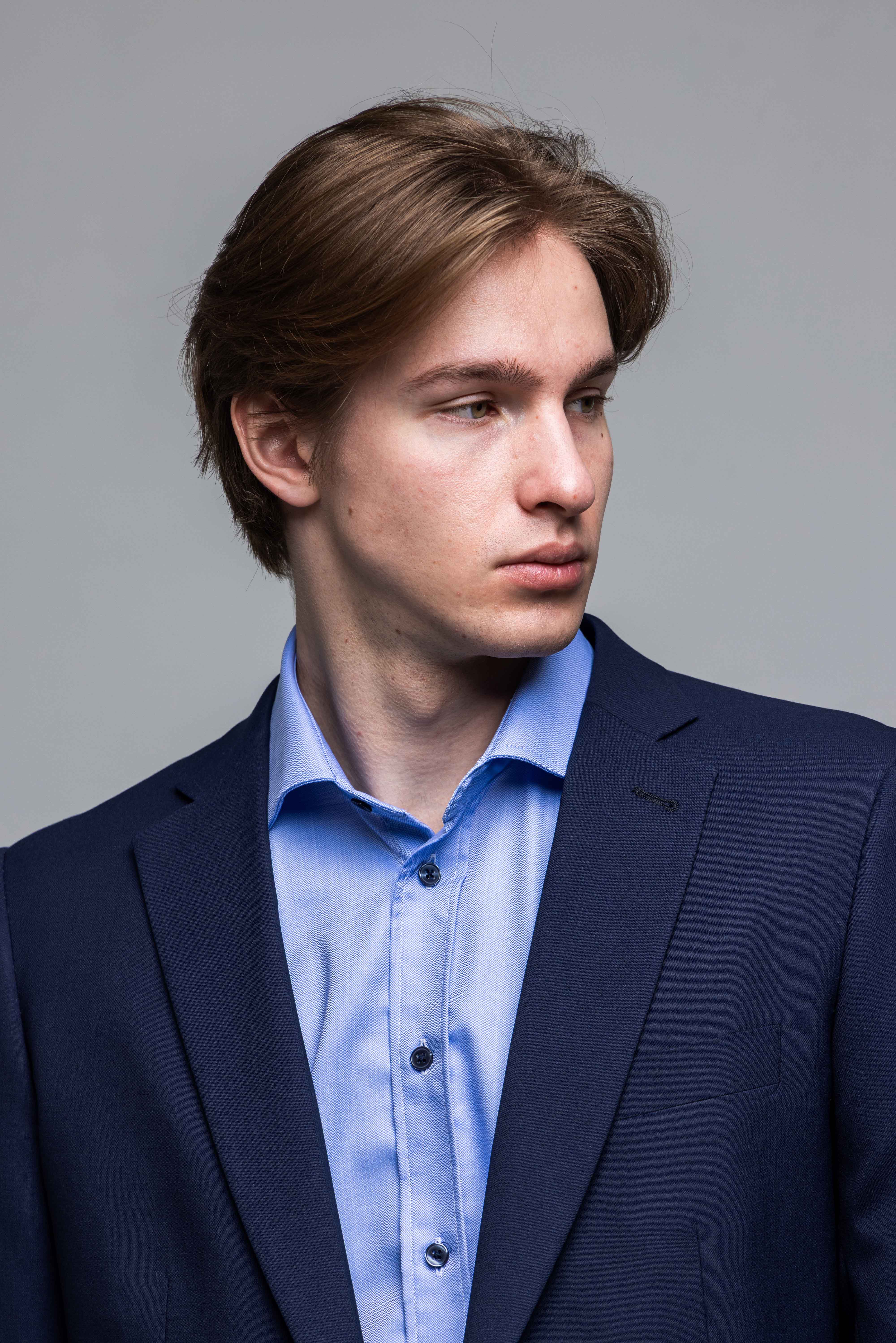 Modré oblekové sako – Basic