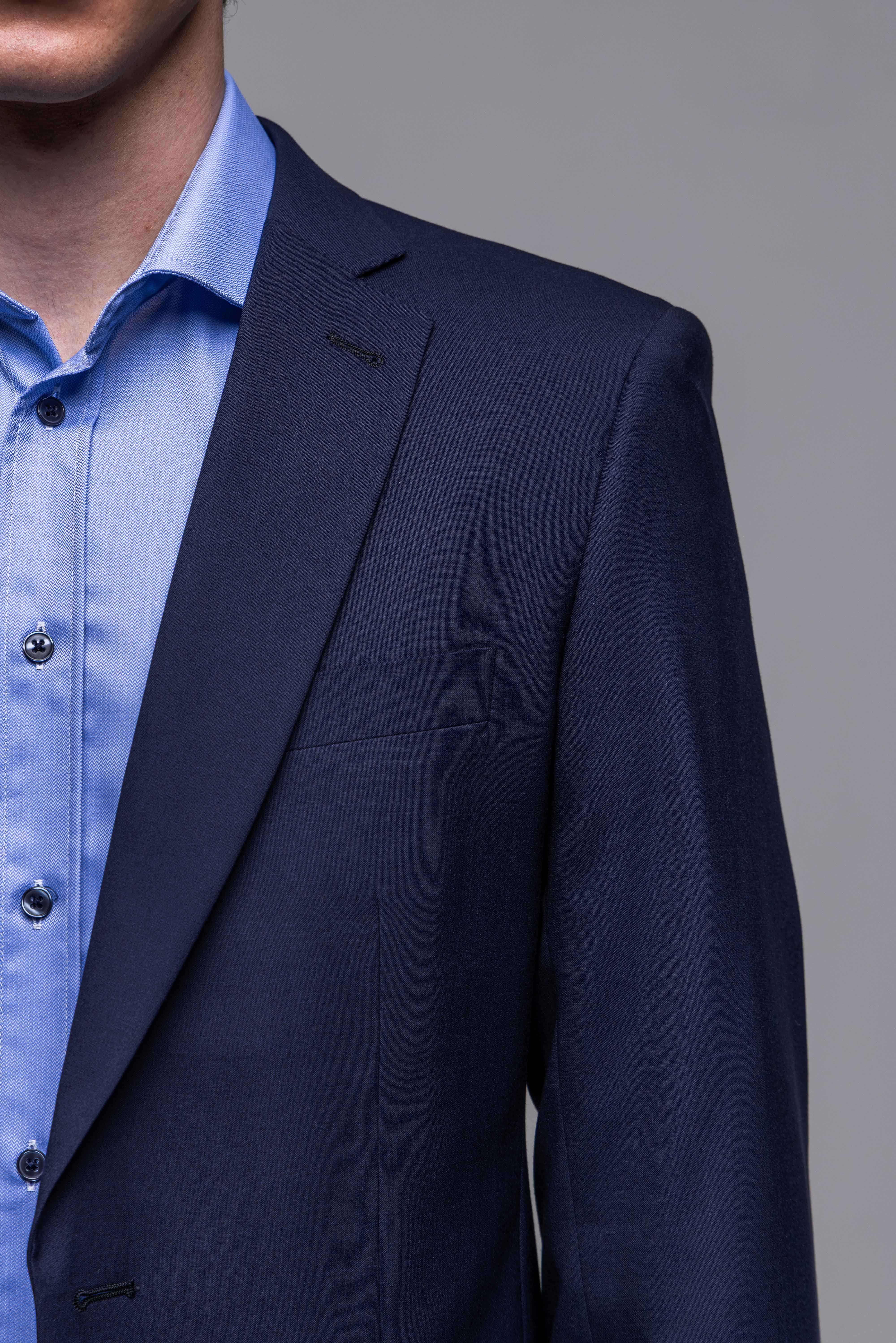 Modré oblekové sako – Basic