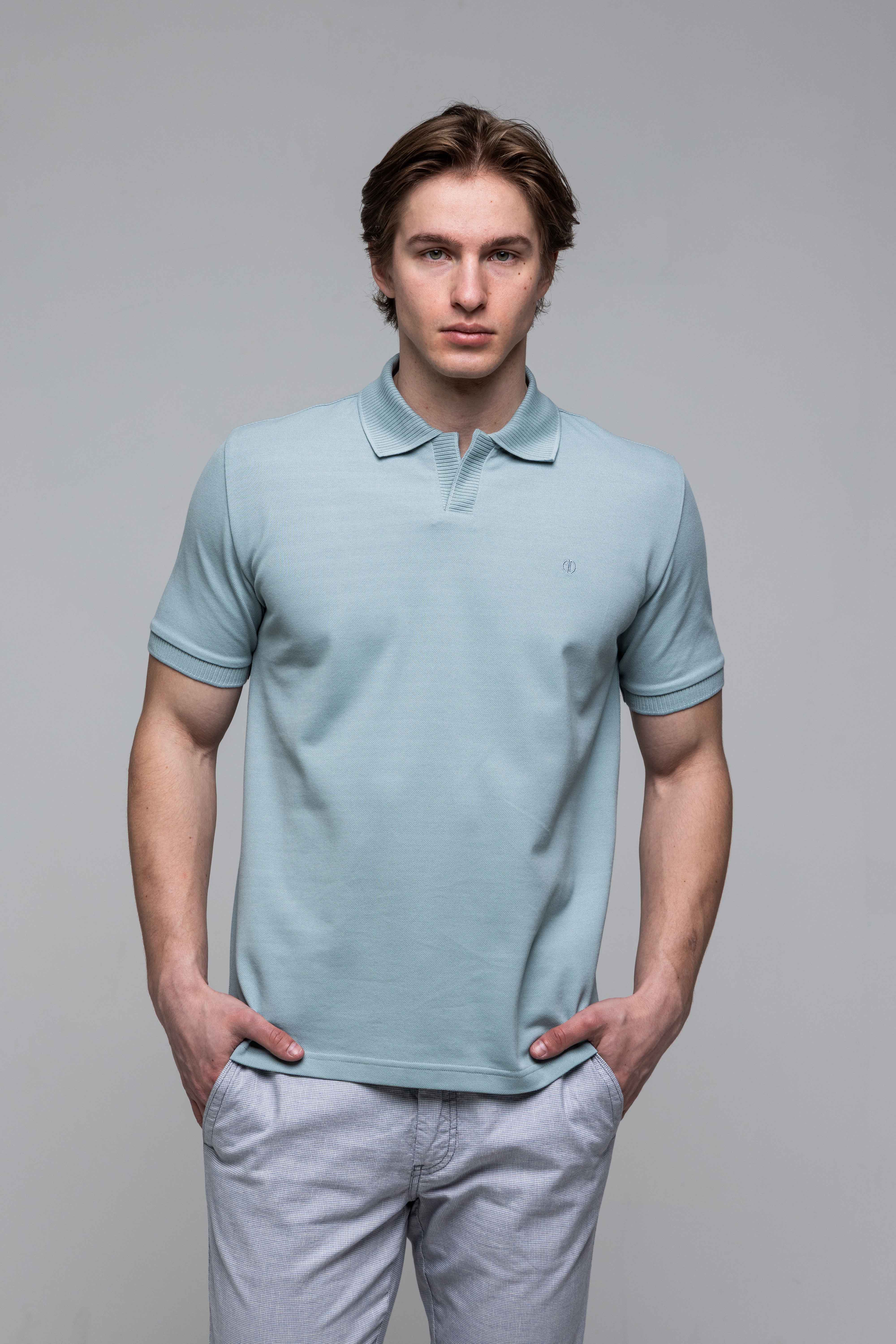 Mentolová polokošeľa