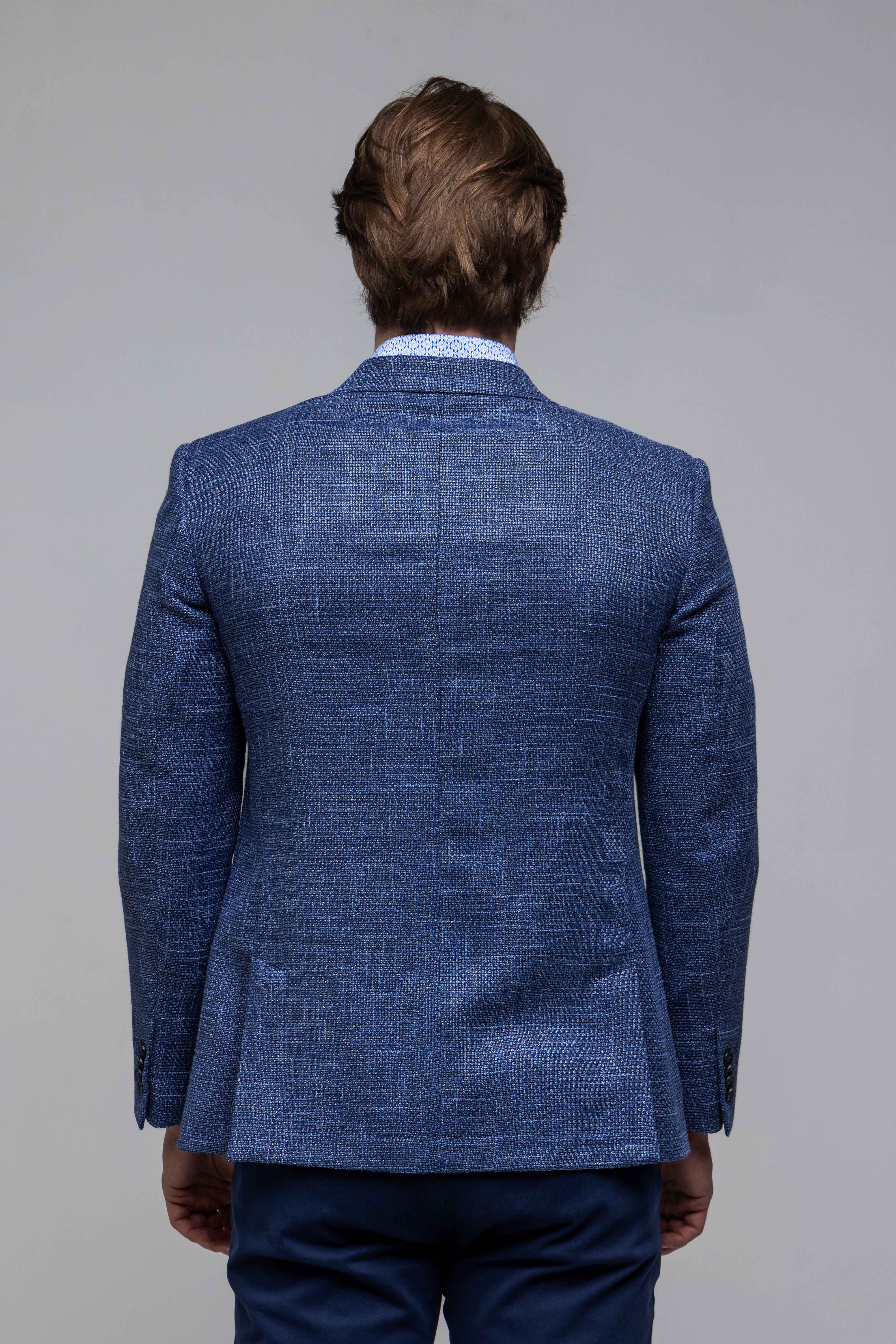 Modré letné Slim Fit sako