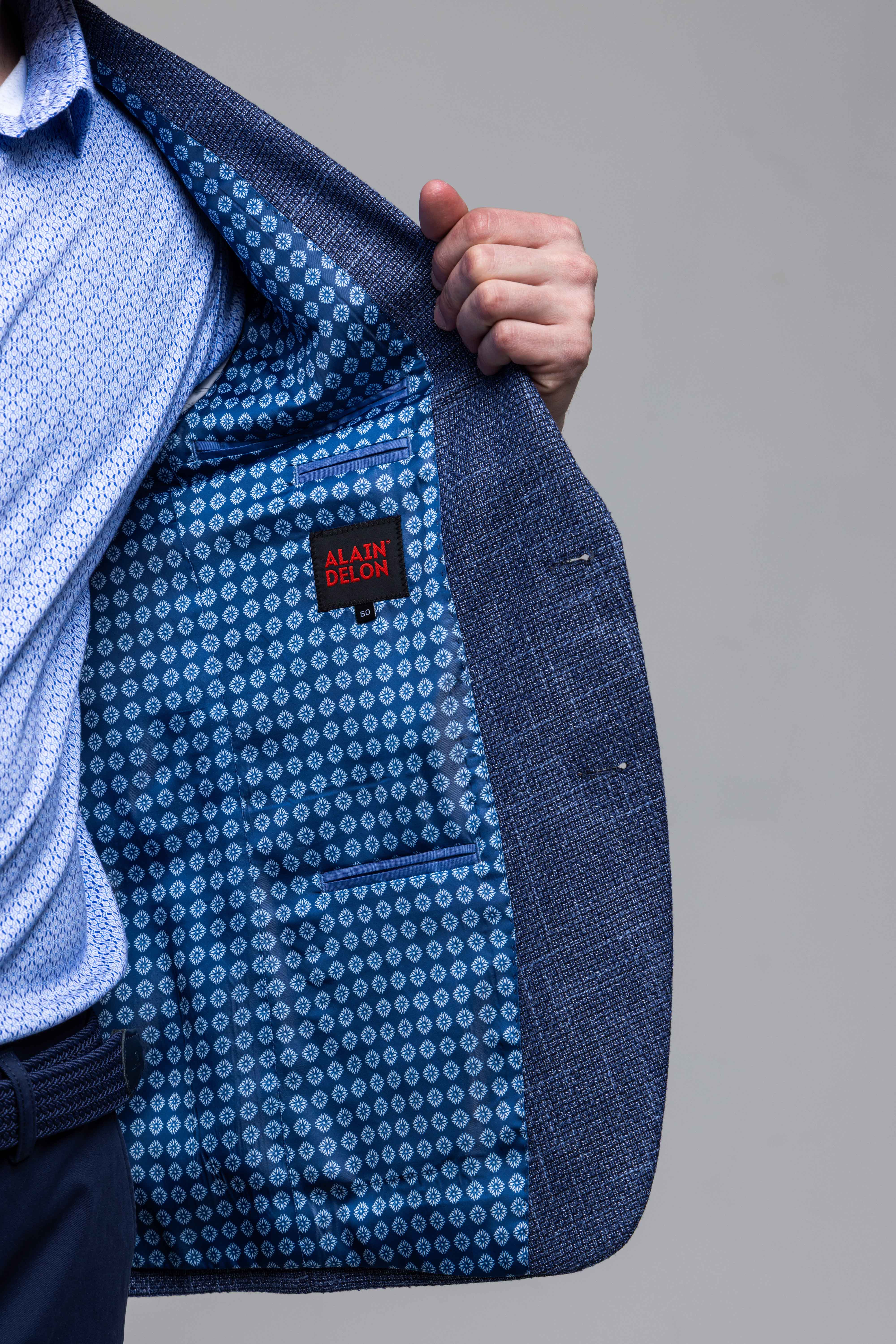 Modré letné Slim Fit sako