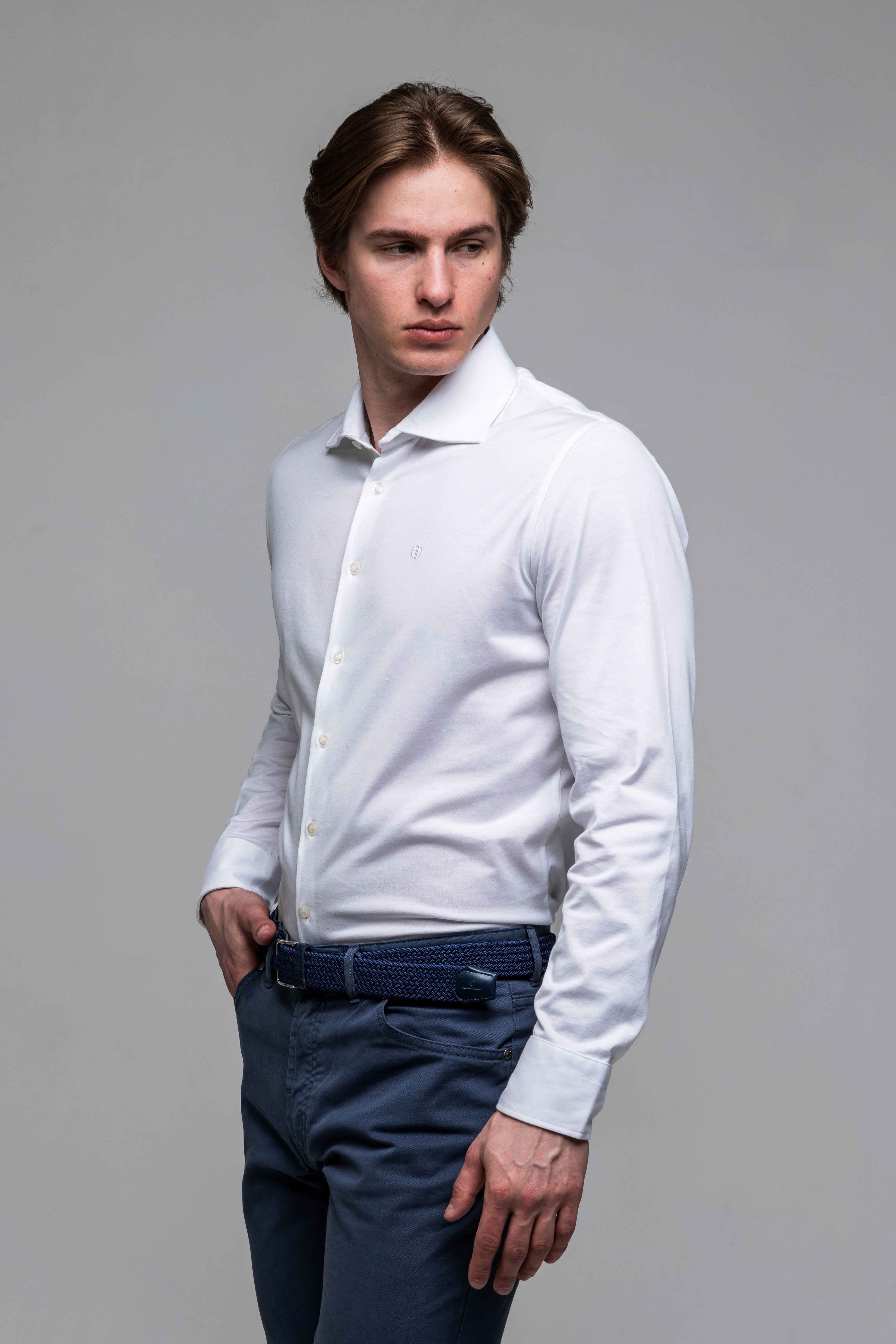 White Stretch Extra Slim Fit Shirt