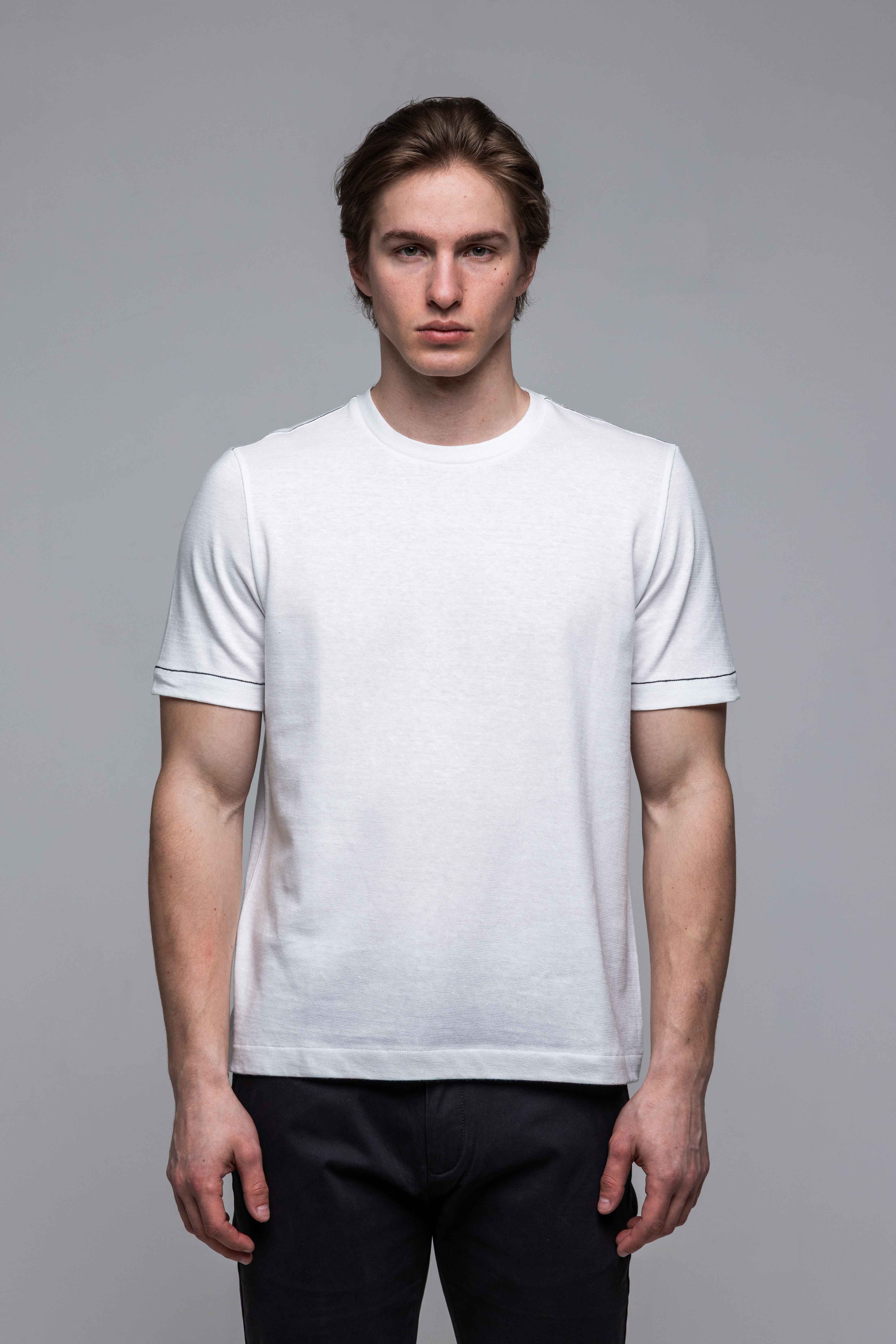 Biele tričko s ľanom