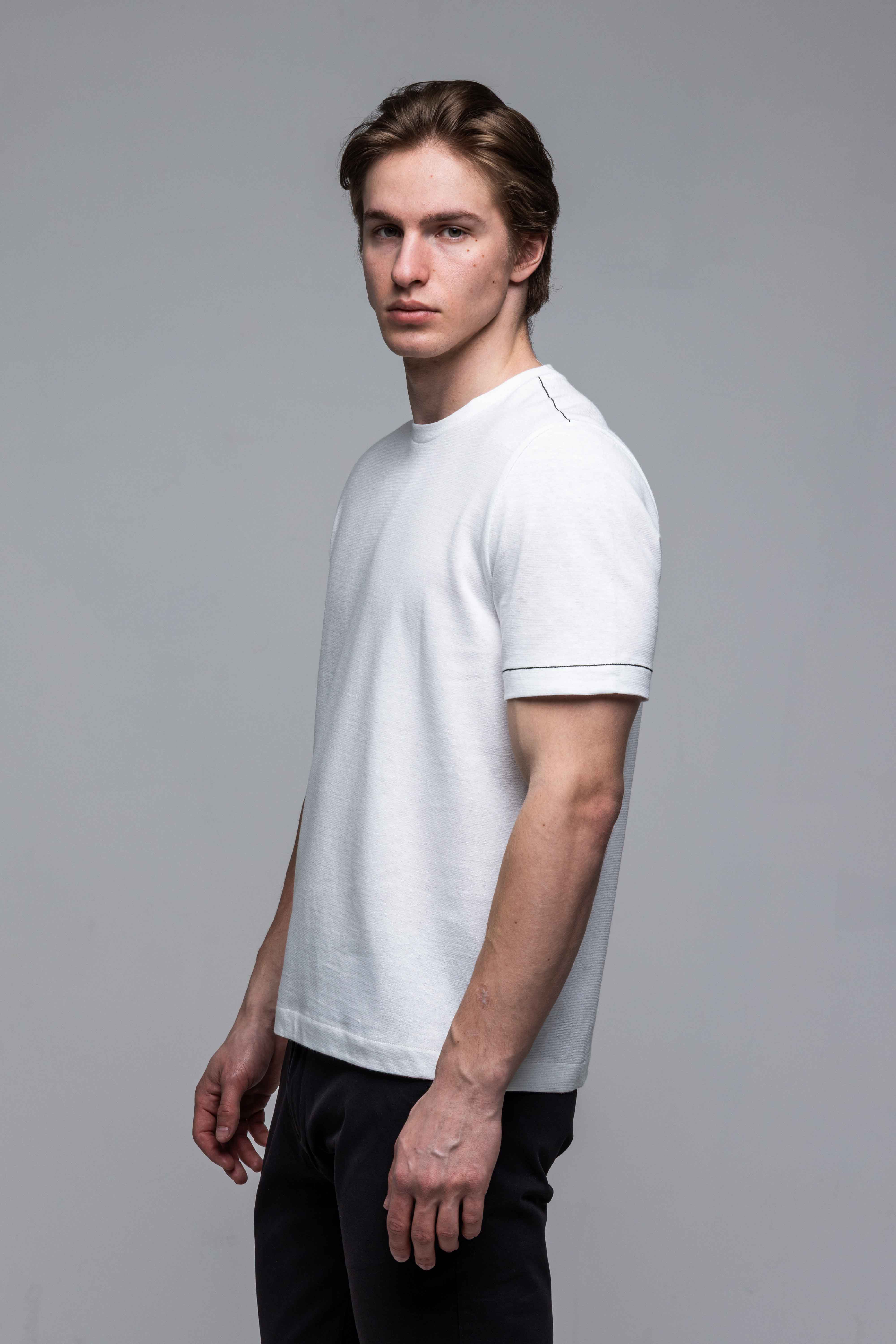 Biele tričko s ľanom