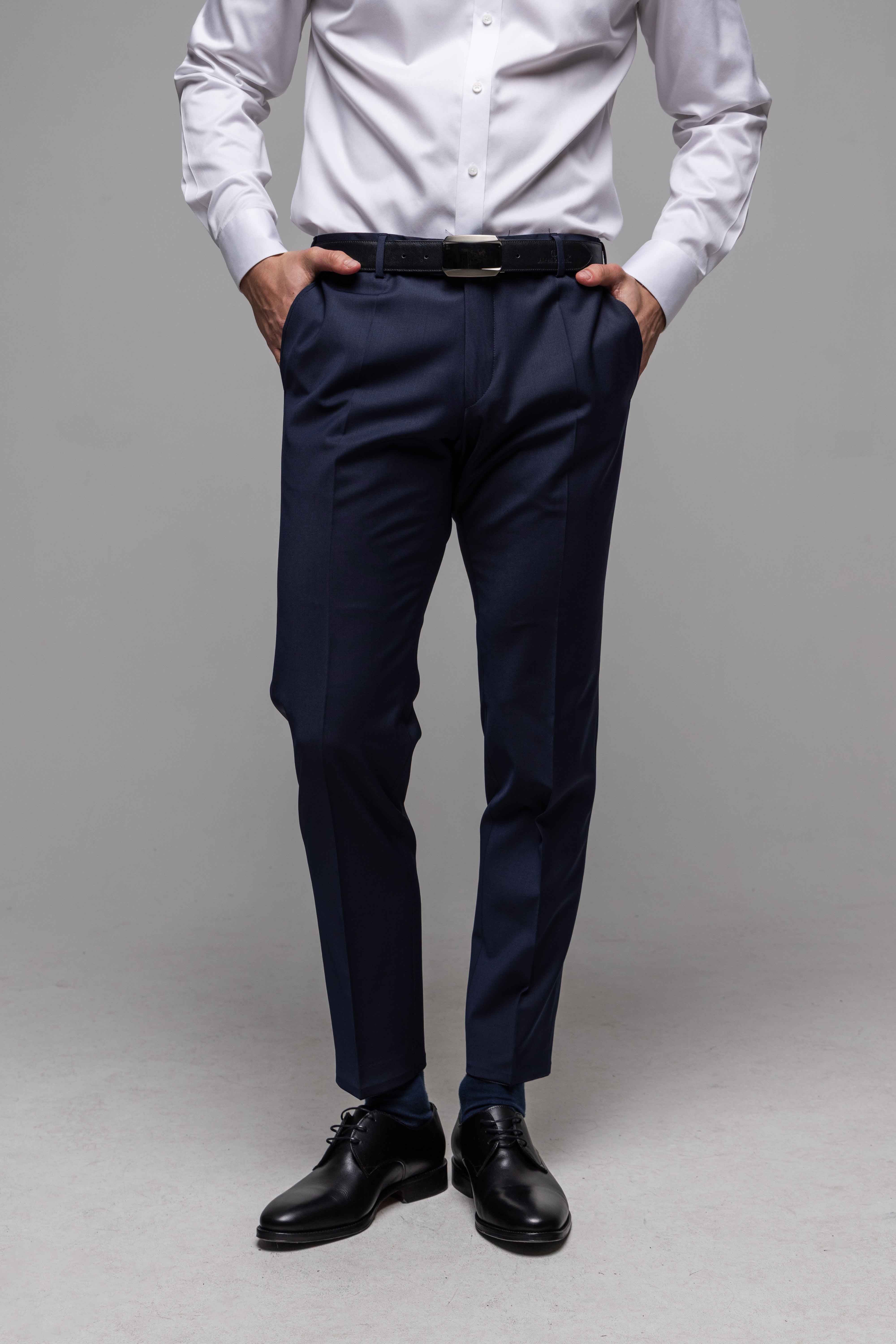 Navy blue basic suit trousers size XL