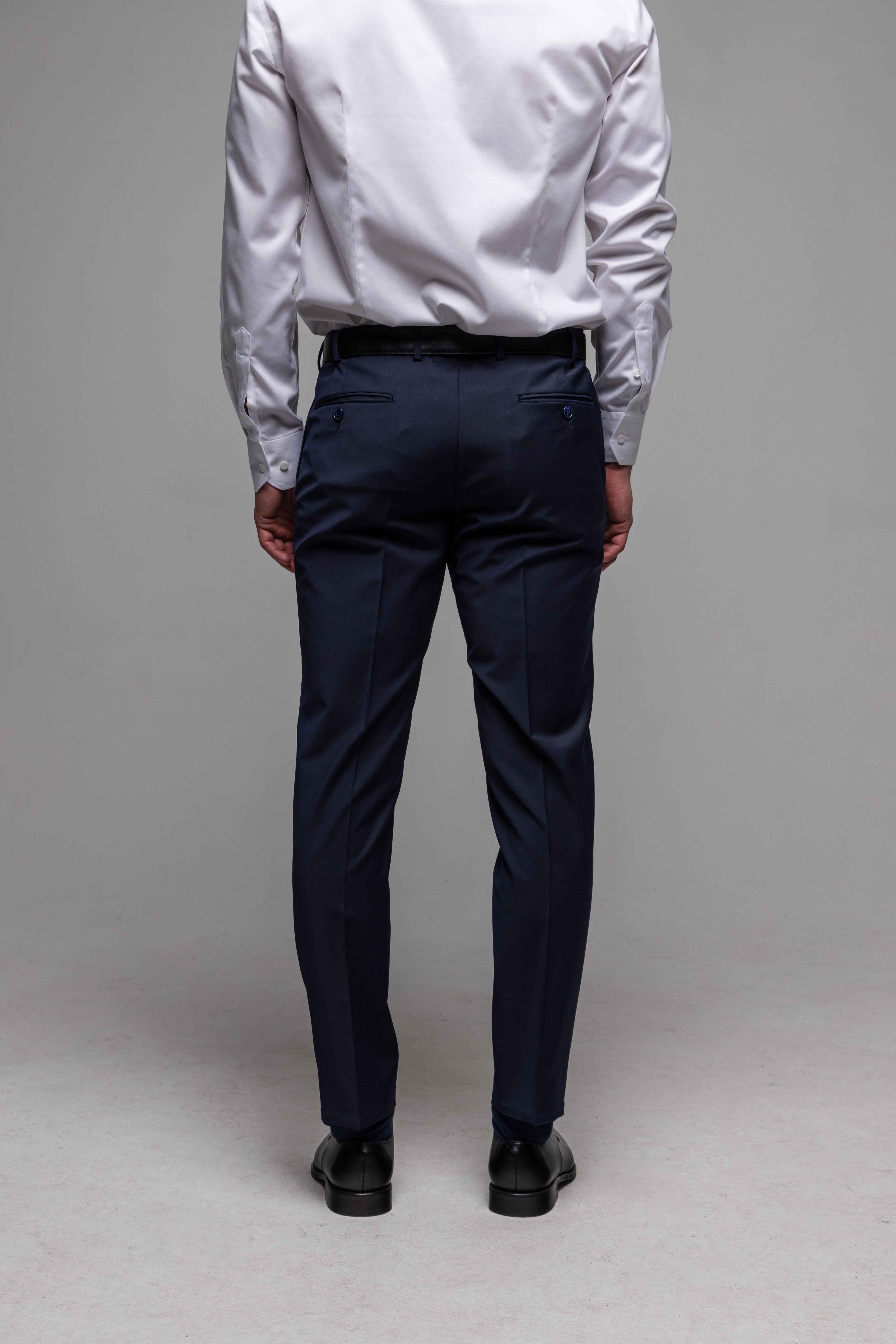 Navy blue basic suit trousers size XL