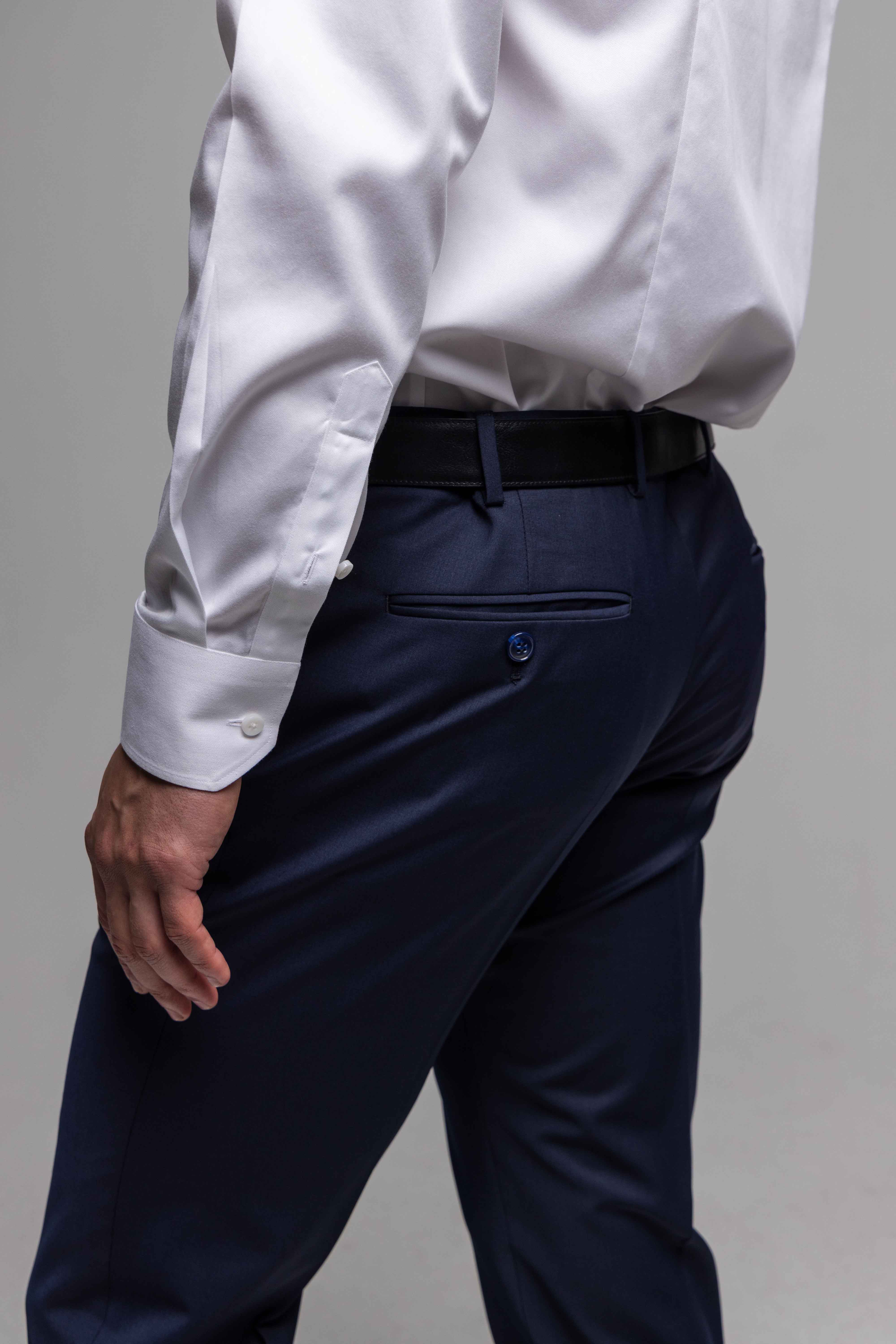 Navy blue basic suit trousers size XL